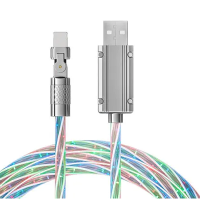 Cablu de date cu incarcare super rapida si lumina LED PD 4 in 1