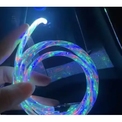 Cablu de date cu incarcare super rapida si lumina LED PD 4 in 1