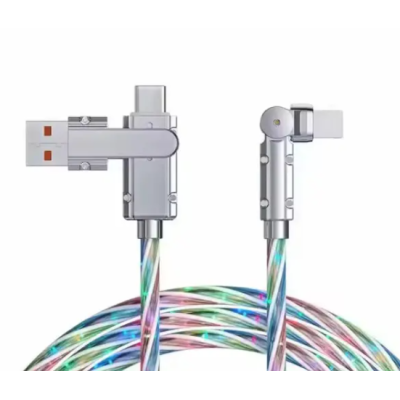 Cablu de date cu incarcare super rapida si lumina LED PD 4 in 1