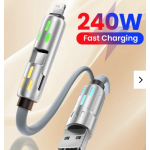 Cablu de date si incarcare 2 in 2 putere 240W