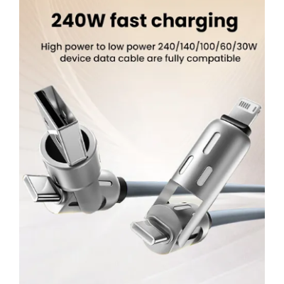 Cablu de date si incarcare 2 in 2 putere 240W