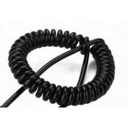 Cablu de date USB la USB type C spiralat negru Cablu de date USB la USB type C spiralat negru