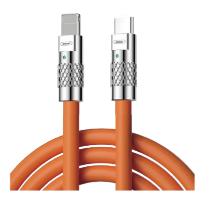 Cablu de incarcare telefon Q SJ980 TypeC la Lightening portocaliu