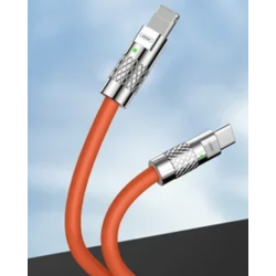 Cablu de incarcare telefon Q SJ980 TypeC la Lightening portocaliu Cablu de incarcare telefon Q SJ980 TypeC la Lightening portocaliu