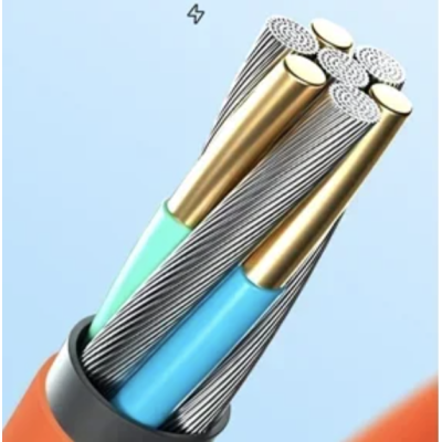 Cablu de incarcare telefon Q SJ980 TypeC la Lightening portocaliu