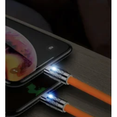 Cablu de incarcare telefon Q SJ980 TypeC la Lightening portocaliu