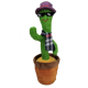 CACTUS dansator si vorbitor de plus cu LED-uri Colorate / Jucarie interactiva