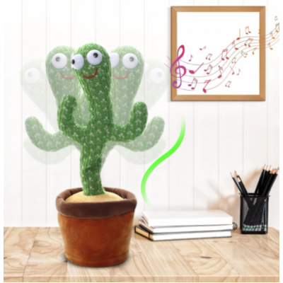 Cactus Dansator si Vorbitor Usb cu LED-uri Colorate / Jucarie interactiva