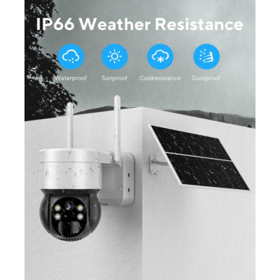 Camera de Supraveghere 2K cu panou SOLAR IP66