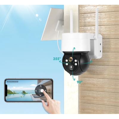 Camera de Supraveghere 2K cu panou SOLAR IP66