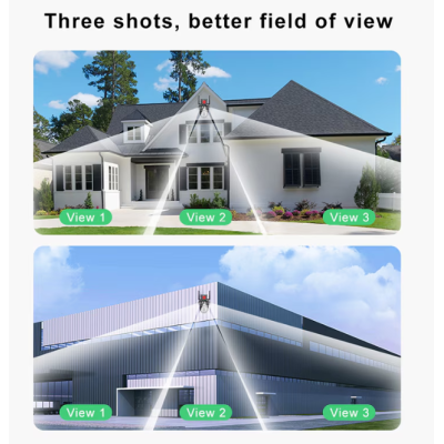 Camera de supraveghere 3 IN 1 M145 Tripla 6K cu 6 Megapixeli Wireless Rotire automata Inteligent tracking Supravegheaza 3 zone simultan