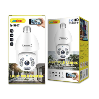 Camera de supraveghere Andowl Q S805 smart bulb PTZ WIFI 2.4G 1080P tip bec E27 cu senzor de miscare