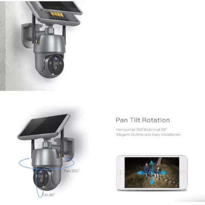 Camera de supraveghere CCTV Q SX01 Audio Bidirectionala cu panou solar 4G