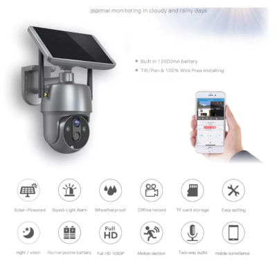 Camera de supraveghere CCTV Q SX01 Audio Bidirectionala cu panou solar 4G