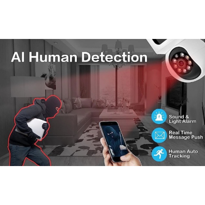 Camera de supraveghere dubla interioara SX626 pentru monitorizare bebelusi WIFi 360