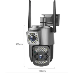 Camera de supraveghere dubla profesionala rotativa GRI cu leduri multiple Camera de supraveghere dubla profesionala rotativa GRI cu leduri multiple