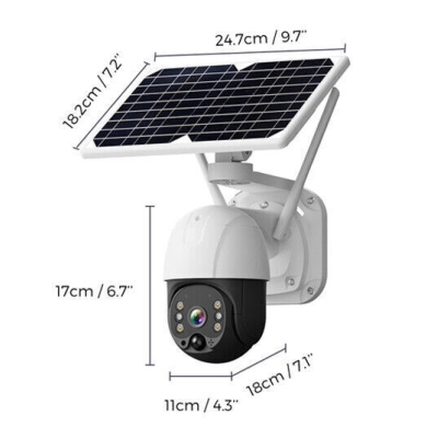 Camera de supraveghere Wifi cu Panou Solar Atasat si Senzor de Miscare alert PTZ