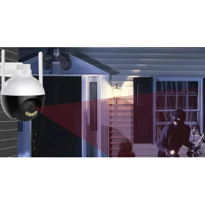 Camera inteligenta de Supraveghere cu Unghi Wide HD 4MP Rotunda Alba HA