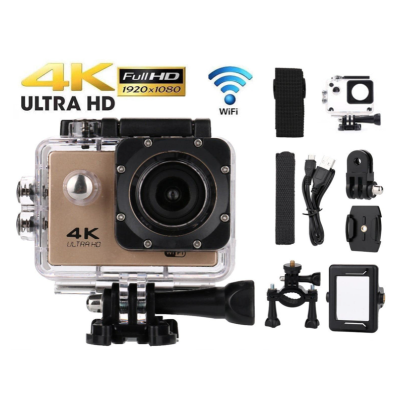 Camera Sport 4K HD GOLD Carcasa rezistenta la Apa
