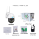 Camera Supraveghere video conexiune 4G sim V380PRO de 3MP 2048 x 1536