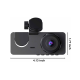 Camera tripla auto DVR 2 Full HD inregistrare automata