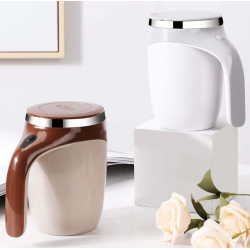 Cana cu amestecare automata din otel inoxidabil stil Termos cu maner Cana cu amestecare automata din otel inoxidabil stil Termos cu maner