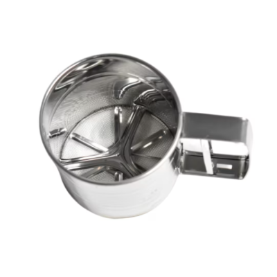 Cana cu sita pentru cernut faina,zahar pudra inox 250 gr