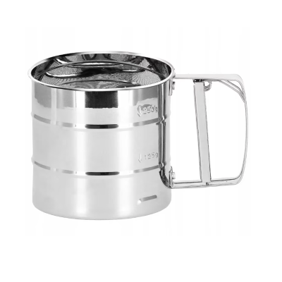 Cana cu sita pentru cernut faina,zahar pudra inox 250 gr