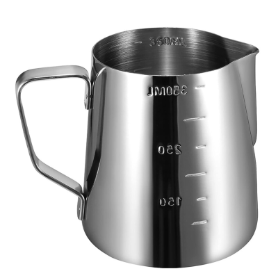 Cana din inox cu gradatie pentru spumare cu maner 350 ml