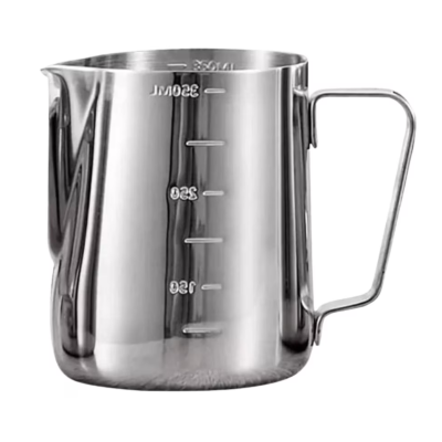 Cana din inox cu gradatie pentru spumare cu maner 350 ml