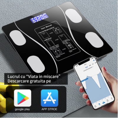 Cantar inteligent de diagnostic corporal pe baterii