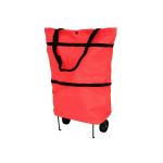 Carucior pliabil tip sacosa pentru cumparaturi cu roti si maner