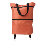 Carucior pliabil tip sacosa pentru cumparaturi cu roti si maner