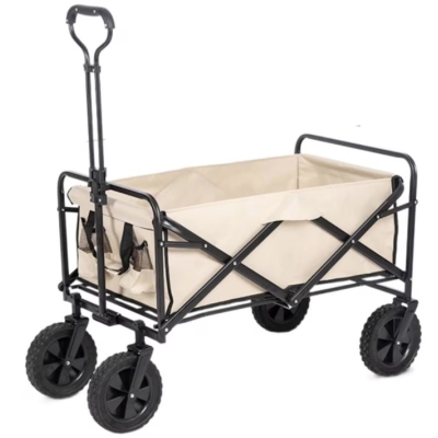 Carucior portabil si pliabil de cumparaturi cu 4 roti