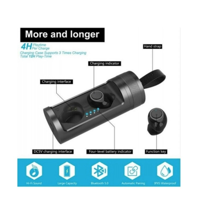 Casti bluetooth Andowl Q700 cu statie de incarcare