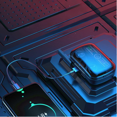 Casti bluetooth M20 pro cu display si afisaj