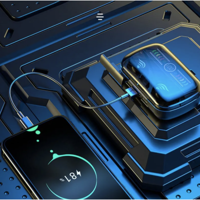 Casti bluetooth M27 cu afisaj digital