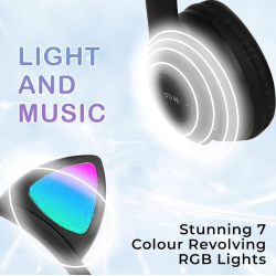 Casti Wireless copii urechi pisica P47M bluetooth handsFree hifi bass stereo LED