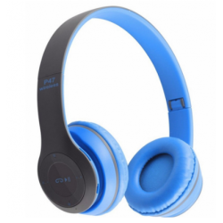 Casti wireless P47 Albastru wireless cu Bluetooth si microfon Casti wireless P47 Albastru wireless cu Bluetooth si microfon