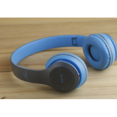 Casti wireless P47 Albastru wireless cu Bluetooth si microfon