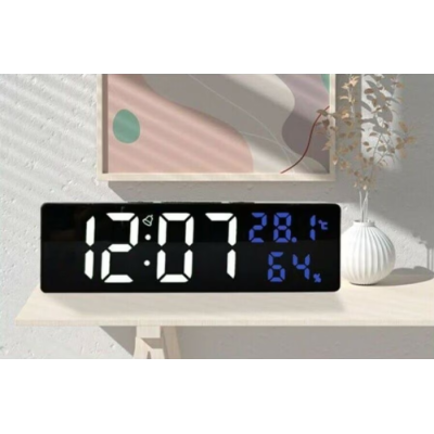 Ceas de Birou Digital cu Termometru si Umiditate Model DS3818l ALB