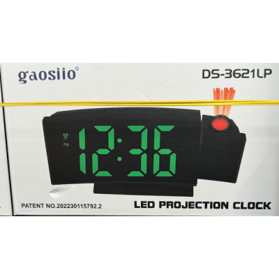 Ceas de masa DS-3621LP cu afisaj verde si proiectie rosie pe tavan