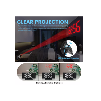 Ceas de masa DS-3621LP cu afisaj verde si proiectie rosie pe tavan