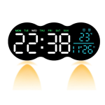 Ceas de masa sau perete digital LED 2808 cu lumina ambientala calda si functie de numaratoare inversa