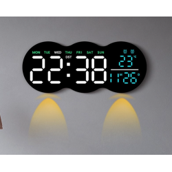 Ceas de masa sau perete digital LED 2808 cu lumina ambientala calda si functie de numaratoare inversa Ceas de masa sau perete digital LED 2808 cu lumina ambientala calda si functie de numaratoare inversa