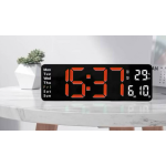 Ceas de perete / masa electronic RD A323 de 32cm afisaj portocaliu