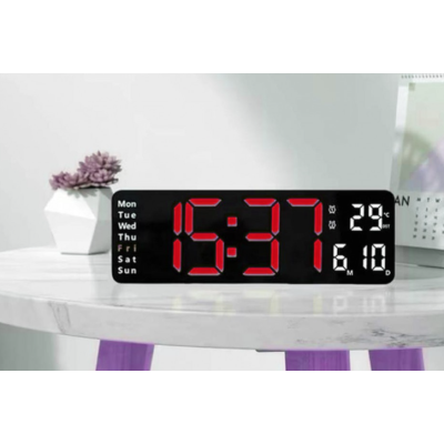 Ceas de perete / masa electronic RD A324 de 32cm afisaj rosu