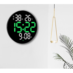 Ceas de perete electronic RD A329 afisaj VERDE temperatura umiditate data