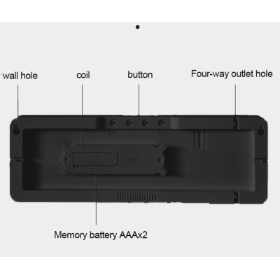 Ceas de perete / masa electronic RD A324 de 32cm afisaj rosu
