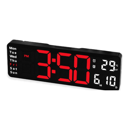 Ceas de perete / masa electronic RD A324 de 32cm afisaj rosu